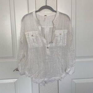 Free People Button Up Top